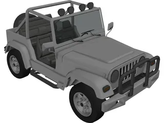 Jeep Cabrio 4x4 (2004) 3D Model