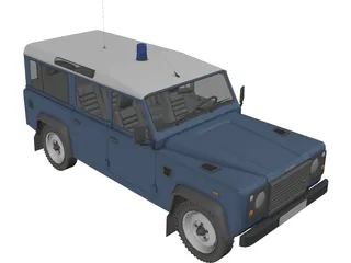 Land Rover Defender 110 Gendarmerie 3D Model