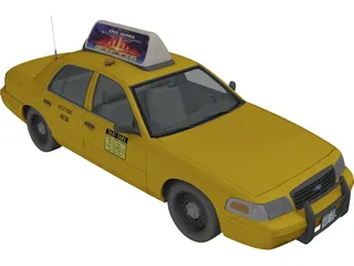 Ford Crown Victoria New York Taxi 3D Model