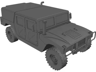 Hummer M242 HMMWV 3D Model