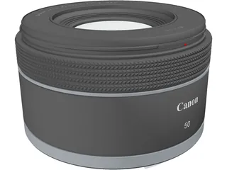 Canon RF50mm F1.8 STM Lens 3D Model preview