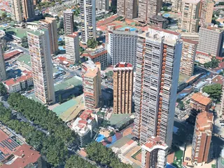 Benidorm City, Spain (2025) 3D Model preview