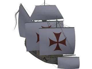 Santa Maria Sailing Ship 3D Model