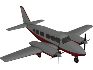 Piper PA-31 Navajo 3D Model