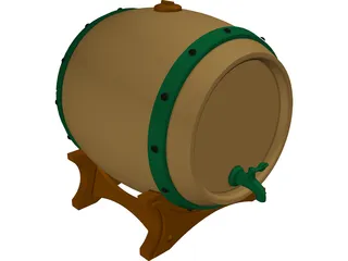 Barrel Beer 3D Model