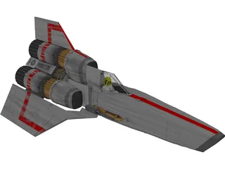 Jedi Starfighter Concept 3D Model