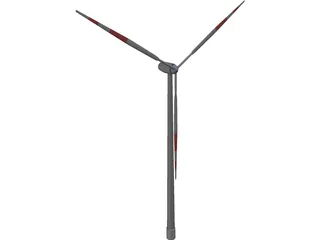 Wind Power Station 3D Model