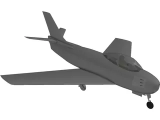 F-86 Sabre 3D Model