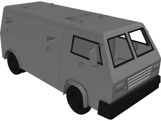 Armor Van 3D Model