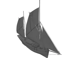 Ketch 3D Model