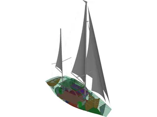 Yacht Langedrag 3D Model