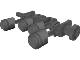 Crankshaft Alfa Romeo 3D Model