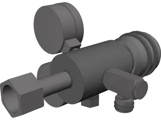 Gas Cylinder Valve Regulator 3D Model