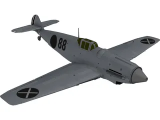 Messerschmitt Bf-109B Bertha 3D Model