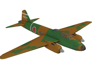 Mitsubishi G4M1 Betty 3D Model