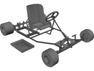 Racing Kart 3D Model