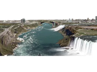 Niagara Falls City 3D Model