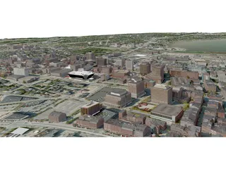 Portland City, Maine 3D Model