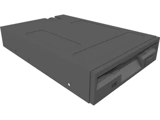 PC Floppy Disk Drive 3D Model