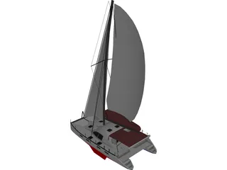 Moorings 4600 Catamaran Sailboat 3D Model