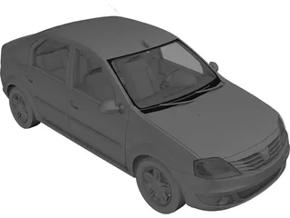 Renault (Dacia) Logan (2008) 3D Model