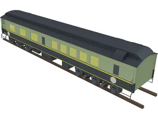 Canadian Dining Car 3D Model