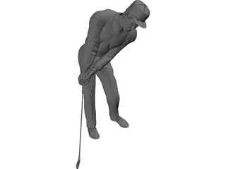 Golf Player 3D Model