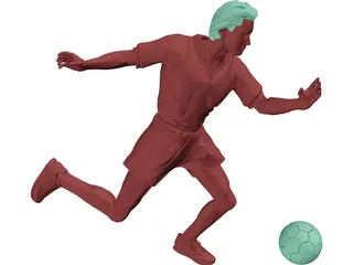 Football Player 3D Model