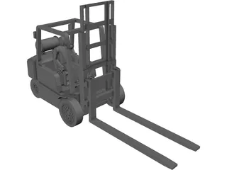 Forklift YALE with Operator 3D Model