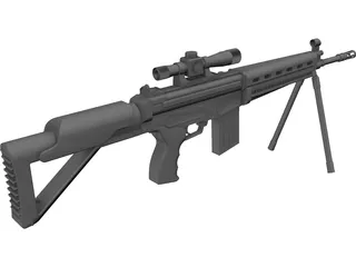 Sniper Rifle 3D Model