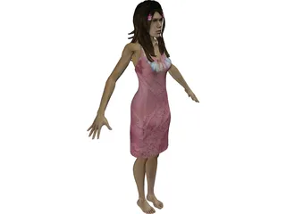 Girl Hawaienne 3D Model