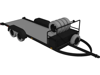 Car Trailer 3D Model