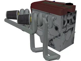 Engine Honda VTEC DOHC 3D Model