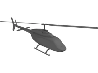 Bell 206B-III JetRanger 3D Model