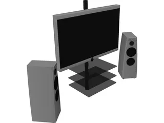 Lowe LED TV with Meridian Speakers 3D Model