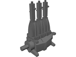 Nitrogen Triplex Pump 3D Model