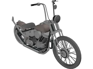 Harley-Davidson Custom 3D Model