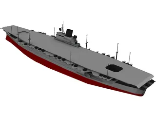 Shinano Aircraft Carrier 3D Model