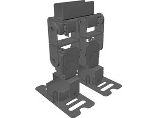 Biped Servo Robot 3D Model