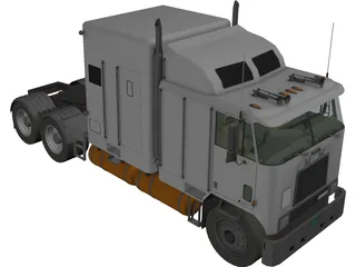 International 9600 Cabover 3D Model