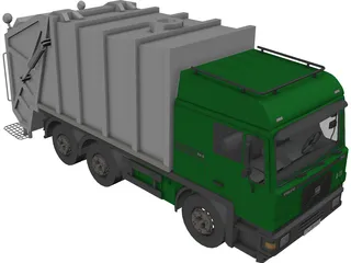 Volvo TH5 Garbage Truck 3D Model