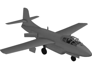 Douglas F3D-2 Skyknight 3D Model