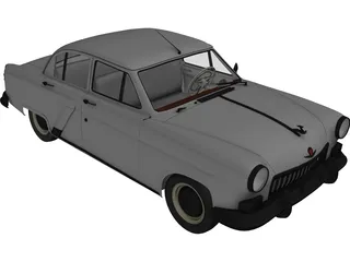 GAZ 21 Russian Classic Car 3D Model