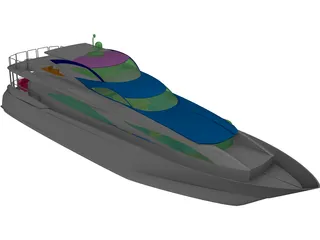 Sunseeker Yacht 3D Model