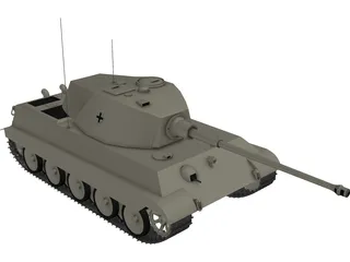 Tiger II King Tiger 3D Model