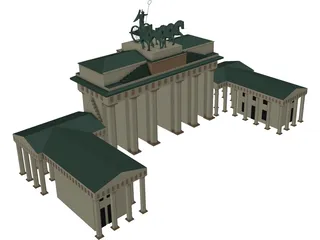 Brandenburg Gate Berlin 3D Model