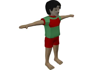 Cartoon Boy 3D Model