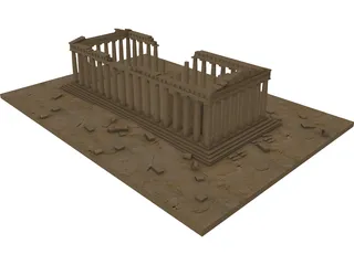 Parthenon Ruins 3D Model