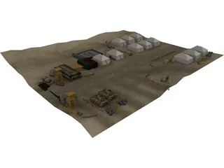 US Military Camp 3D Model