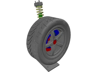 Datsun 240Z Race Suspension 3D Model